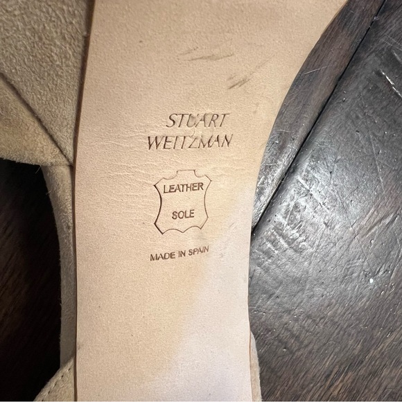 Stuart Weitzman Beige Ankle Strap Heels - Picture 8 of 10